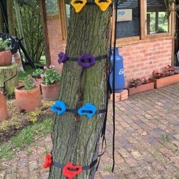12 Ninja Tree Climbing Holds for Kids Climber, Tree Climbing Kit with 6 Strap - Picture 1 of 1